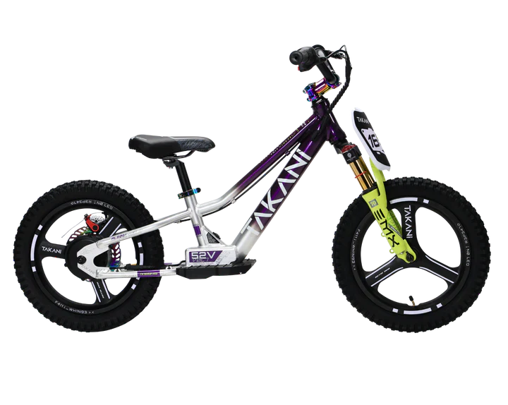 350W TAKANI Electric Balance Bike 16'' - TK1652-RS Plum Silver - Image 8